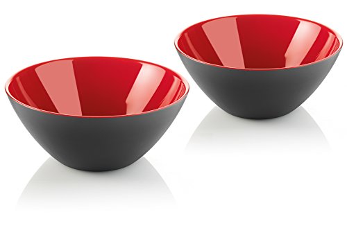 Guzzini My Fusion Small Bowls, Set of 2, BPA-Free Shatter-Resistant Acrylic, 4-3/4