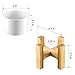 CUUCOR 3 Inch Modern White Round Ceramic Planter Pot with Bamboo Stand,Mid Century Small Indoor Plant Holder for Succulent Plants/Air Plants/Artificial Flowers/Mini Cactus(Planter + Stand)