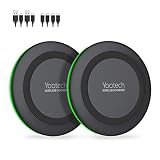Yootech [2 Pack] Wireless Charger,Qi-Certified 10W Max Wireless Charging Pad Compatible with iPhone 11/11 Pro/11 Pro Max/Xs MAX/XR/XS/X/8,Galaxy Note 10/Note 9/S10/S9, AirPods Pro(With 4 USB C Cable)
