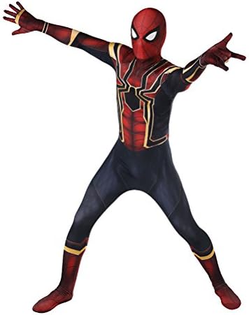 Xairx Adult Infinity War Spiderman Costume Cosplay Spandex Bodysuit M