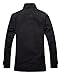 wantdo Men's Cotton Jacket Classic Military Stand Collar Chore Coat Black Small