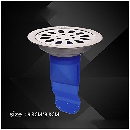 WHLDL Washing Machine Three Pass 304 Stainless Steel Anti Odour Toilet 10Cm Insect Proof Wiredrawing Round Three Links,Silica Gel Core
