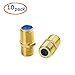 Cable Matters 10-Pack Gold Plated F-Type Coaxial RG6 Coupler
