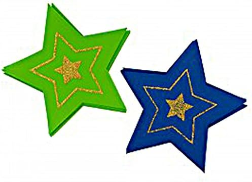 Foam Crafts Jumbo 4" foam Star with Gliter (includes 12 pc per pack)
