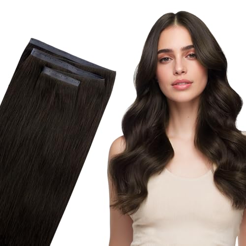 HOTBANANA Butterfly Weft Hair Extensions Human Hair, #2, 20 Inch 100g at Amazon