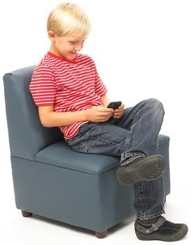 Brand New World Furniture Modern Casual Enviro-Child Upholstery Chair - Blue (FM2B210)