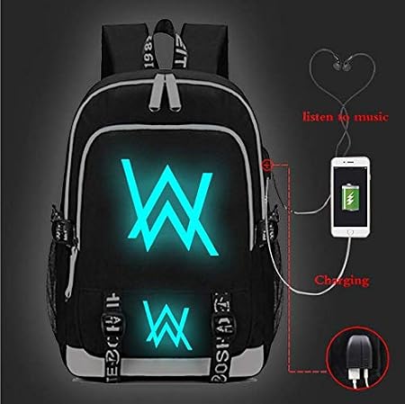 Sacchetti di Scuola Luminosa Zaino Alan Walker con Porta di Ricarica USB  Zaino per Computer Portatile Zaino Alan Walker School per  Bambini/Studenti/Adulti A Informatica urban-earth.co.uk