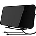 [2020 Newest] TV Antenna Receiver, Indoor Digital TV Aerial with Stand 50-80 Miles Range Freeview Amplified HD TV Aerial Support 4K 1080P HD/UHF/VHF/FM Freeview Channe