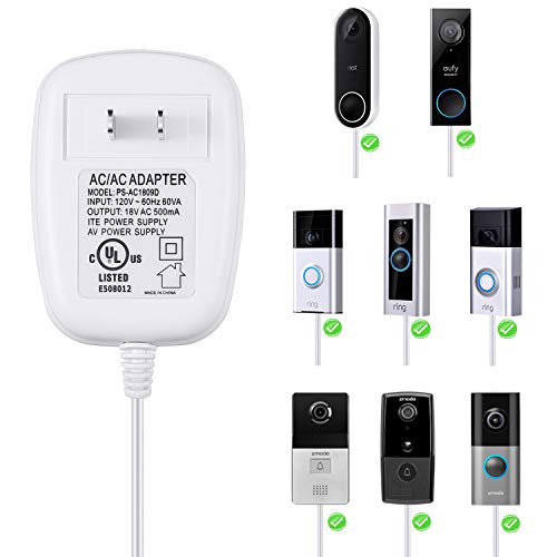 Doorbell Transformer Power Adapter 18V with 50 Watt 25 Ohm Resistor for Doorbell Compatible with