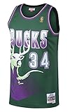 Ray Allen Milwaukee Bucks Mitchell and Ness Men's Green Throwback Jesey