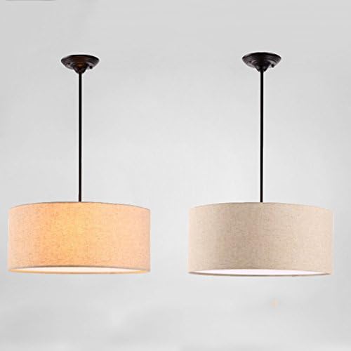 Modern LED single chandelier, round linen ceiling, European restaurant bedroom living room decorated chandelier (Color : Multi-colored)