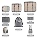 DIMJ Packing Cubes for Suitcase, Mesh Design Suitcase Packing Cubes Set Durable Travel Luggage Organizer, Lightweight Luggage Bags Organizers with Makeup Bag, Shoes Bag.（Grey）