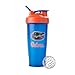 BlenderBottle Collegiate Classic 28-Ounce Shaker Bottle, University of Florida Gators - Blue/Orange