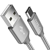 USB Type C Cable,USB C to USB A Charger(3.3ft 2Pack) Nylon Braided Fast Charging Cord Compatible Samsung Galaxy S10 S9 S8 Plus,Note 9 8,LG G6 G7 V30 V35,Google Pixel 2 XL,Nexus 6P 5X,Moto Z2 Z3(Grey)