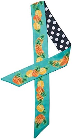 blyyasgiHair Accessory Hairband Hair Silk Neckerchief Tie Bag Handle Decorative Scarf (Green)