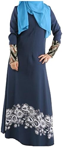 Mfasica Women's Patchwork Caftan Malaysia Sequin Loose-Fit Maxi Abaya Party Dress AS1 S