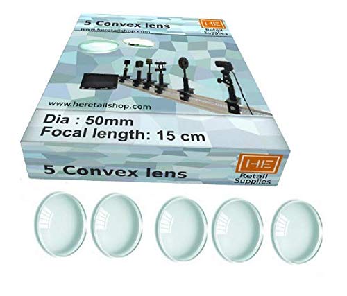 Convex Lens Dia 5cm focas 15 cm (5pcs)
