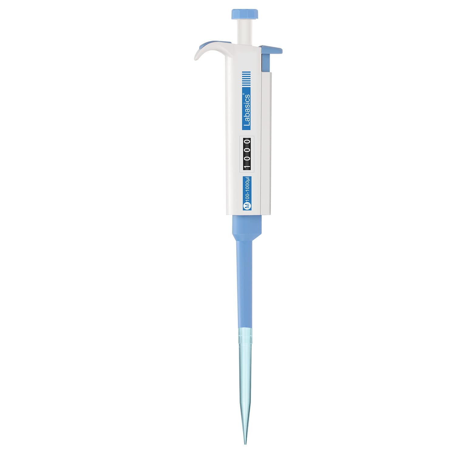 Labasics Single Channel Pipettor Controller, Adjustable Variable Volume Micropipette Pipette Pipet with Replaceable Tip Cone for Laboratory Research, 100-1000 µL