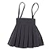 MonkeyJack 1/3 BJD Shoulder Strap Pleated Dress Mini Skirt for SD DD DOA LUTS Dolls Dress Up ACCS Smoky Grey