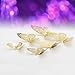 FOMTOR 3D Butterfly Wall Stickers Butterfly Wall Decals for Home Decor DIY Butterflies Fridge Sticker Room Decoration Party Wedding Decor (48 Pcs, Gold)