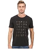 John Varvatos Men's Rows of Skulls Graphic Tee, Black, Large