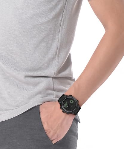 Montre Quartz Multifonction Analogique-Digitale pour Homme Collection LC33 avec Bracelet en Silicone Noir - 2011447