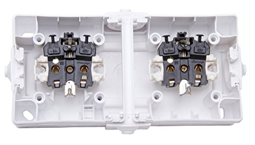 Kopp Nautic Steckdose und Schalter Kombination für Feuchtraum, IP44, 250V (16A), Aufputz Schutzkontakt, arktis-weiß… – Bild 7