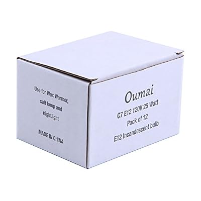 XIANNIDE YEE 12 Pack 25 Watt Bulbs for Scentsy Plug-in Nightlight Wax Warmers, Home Fragrance Wax Diffusers & Salt Lamps, 120 Volt Bulk Bulb Replacements