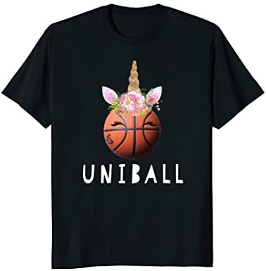 Uniball Funny Unicorn Basketball Girls T-Shirt