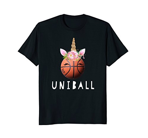 Uniball Funny Unicorn Basketball Girls T-Shirt