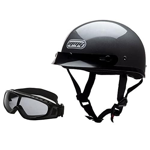 MMG Half Open Face Helmet Motorcycle Cruiser