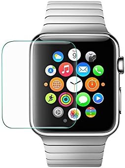 Apple Watch Screen Protector, HAOCITY Premium 0.33mm 9H [Tempered Glass] Glass shield [Only Covers the Flat Area] High Definition Anti-scratch,Bubble-free for Apple Watch 38MM-