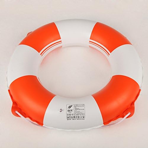 SToC Orange And White Inflatable Swim Ring Buoy With Rope Surround 32"