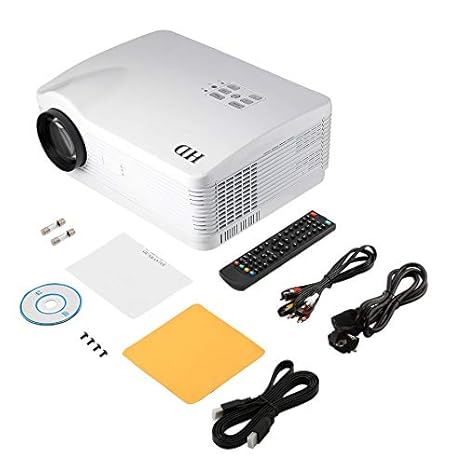 H1 - Proyector HD (3000 lúmenes de HDMI, USB, SD, DTV, AV, VGA ...