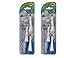 MOUTHWATCHERS - Toothbrush Replacement Heads - Clean Teeth for Adult - 6 Count - Floss Bristle Silver - Invented by Doctor Plotka's