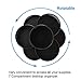 Rotating Pencil Holder, AGPTEK 7 Compartment Desktop Office Supplies Storage Organizer Caddy Rack (Black Metal)
