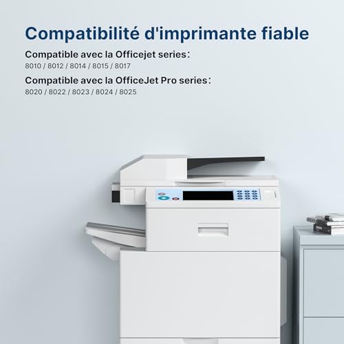 Cartouche 912 912 XL Compatible pour HP 912 912XL Cartouche pour HP OfficeJet Pro 8022e 8024e 8020e 8022 8024 8020 8023 OfficeJet 8014e 8012e 8012 8010 8014 8015 8017 pour HP 912xl Pack de 4