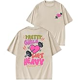 Pretty Girls Lift Heavy Gym Shirt - Women's Funny Workout T-Shirt, Cute Weightlifting Apparel, Soft Cotton Training Top