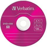 Verbatim DVD+RW 4.7GB 5-Pack 4x Speed Slim Case Scratch Protection Data Storage view 7
