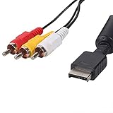 Composite AV Cable for PS3, Fosmon RCA / Composite AV Cable Audio Video for Sony PlayStation 1, PS2, PS3 Slim