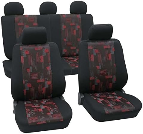 Faszination 91468, car seat covers, complete set, black, red