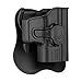 CYTAC Outside The Waistband Belt Holster Compatible with Glock 42, Tactical Polymer Pistol Gun Holster with 360° Adjustable-Right Handed