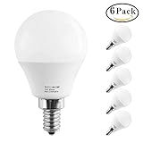 Lakes E12 LED Bulbs, 5W Led Candelabra Bulb, (40W Incandescent Equivalent), 450lm, Soft White 3000K, G14 Globe Bulbs(Pack of 6)