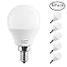 LAKES E12 LED Bulbs, 5W Led Candelabra Bulb, (40W Incandescent Equivalent), 450lm, Soft White 3000K, G14 Globe Bulbs(Pack of 6) (E12,3000K)