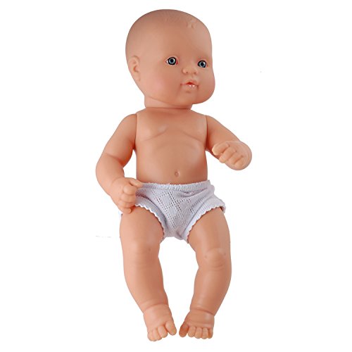 Miniland 12.63'' Anatomically Correct Newborn Baby Doll, Caucasian Girl