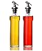 Juvale Oil and Vinegar Dispensers 2-Piece Set Glass Cruet Bottles with Lever Release Pourers for Salad Dressing, and Olive Oil, 12 Oz / 355mL