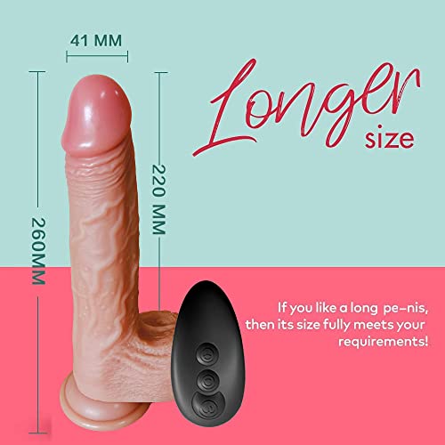 Thrusting Dildo Vibrator with Vibrating and Heating Realistic Vibrating Dildo with Big Size 8.7 inch for Women Sex Toy Silicone Clit Stimulator Clitoris Vagina Stimulation