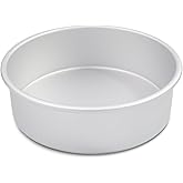 kefyixc 9 Inch Cake Pan, Aluminum Round Cake Baking Pans Tins For for birthday cake party cake, Non-Toxic, Only Handwasher.Silver(9×3 round Cake Pan)
