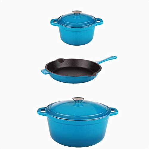 Chocheles 5 Piece Cast Iron Non Stick Cookware Set Pricepulse