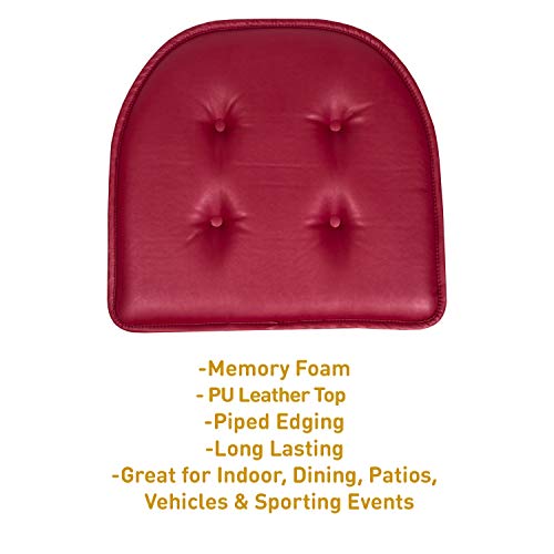 Sweet Home Collection Chair Cushion Memory Foam Pads Tufted Slip